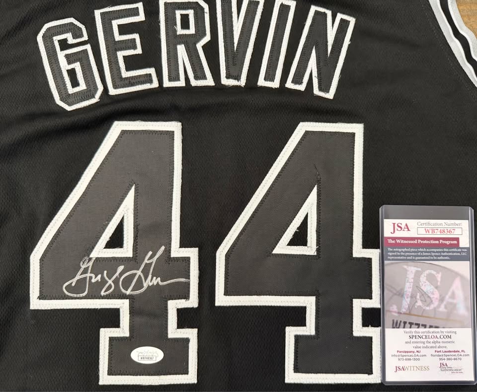 ✅ George Gervin “Iceman” Autographed Custom San Antonio Jersey #44 (JSA Witnessed) 🏀🔥