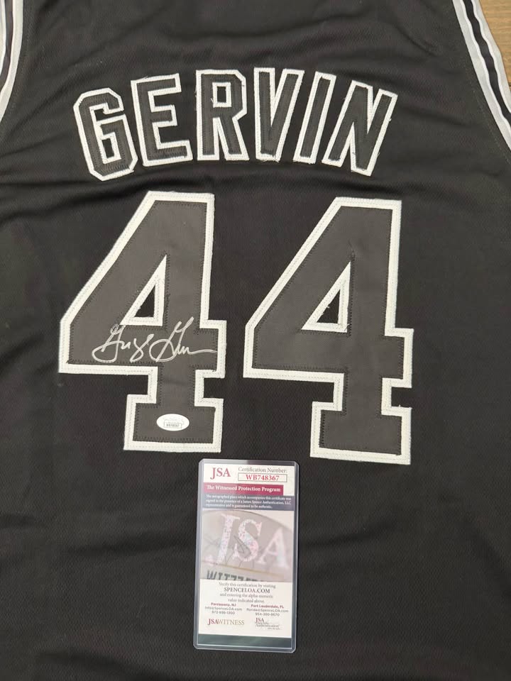 ✅ George Gervin “Iceman” Autographed Custom San Antonio Jersey #44 (JSA Witnessed) 🏀🔥
