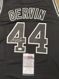 ✅ George Gervin “Iceman” Autographed Custom San Antonio Jersey #44 (JSA Witnessed) 🏀🔥