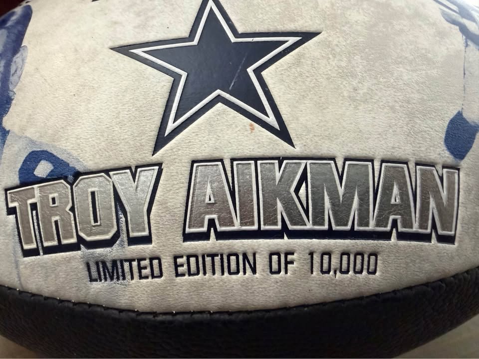 🏈 Troy Aikman Dallas Cowboys Limited Edition Collector Football – Facsimile Signature – #/10,000 $50