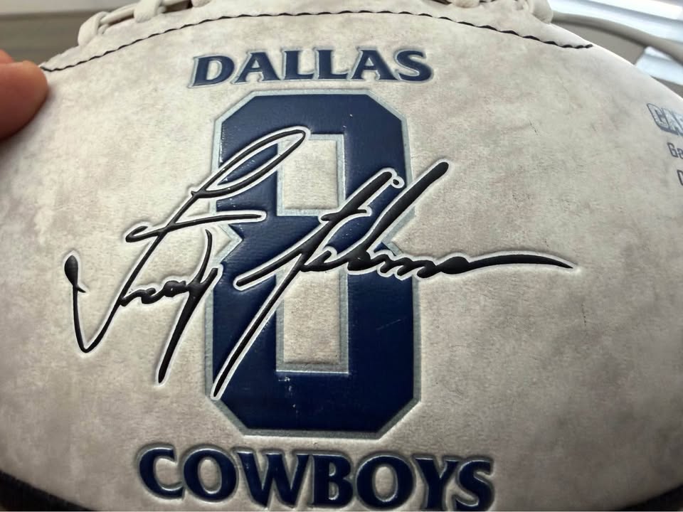 🏈 Troy Aikman Dallas Cowboys Limited Edition Collector Football – Facsimile Signature – #/10,000 $50