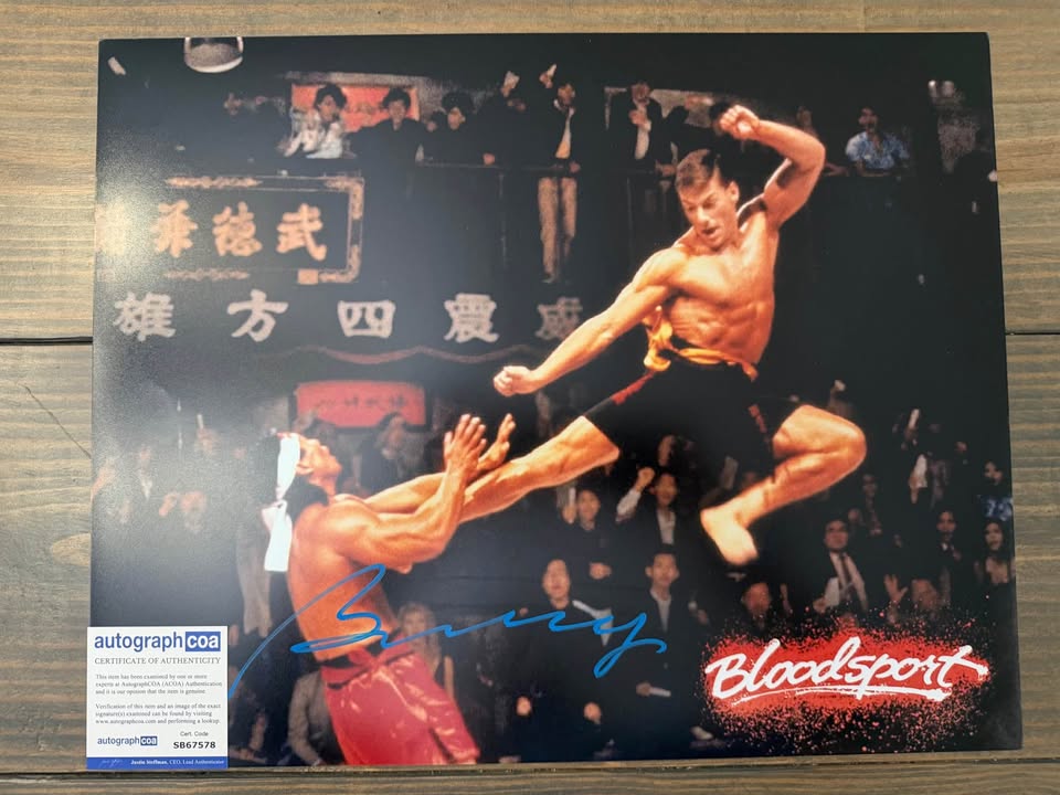 🥋 Bolo Yeung Signed “Bloodsport” 16x20 Photo – ACOA Certified