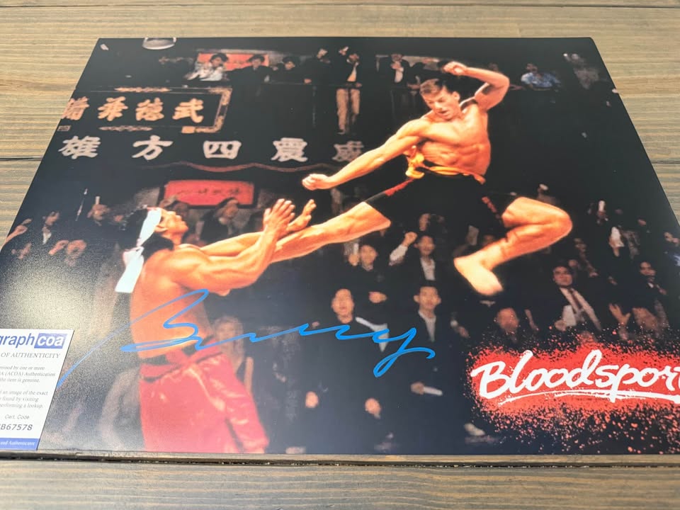🥋 Bolo Yeung Signed “Bloodsport” 16x20 Photo – ACOA Certified