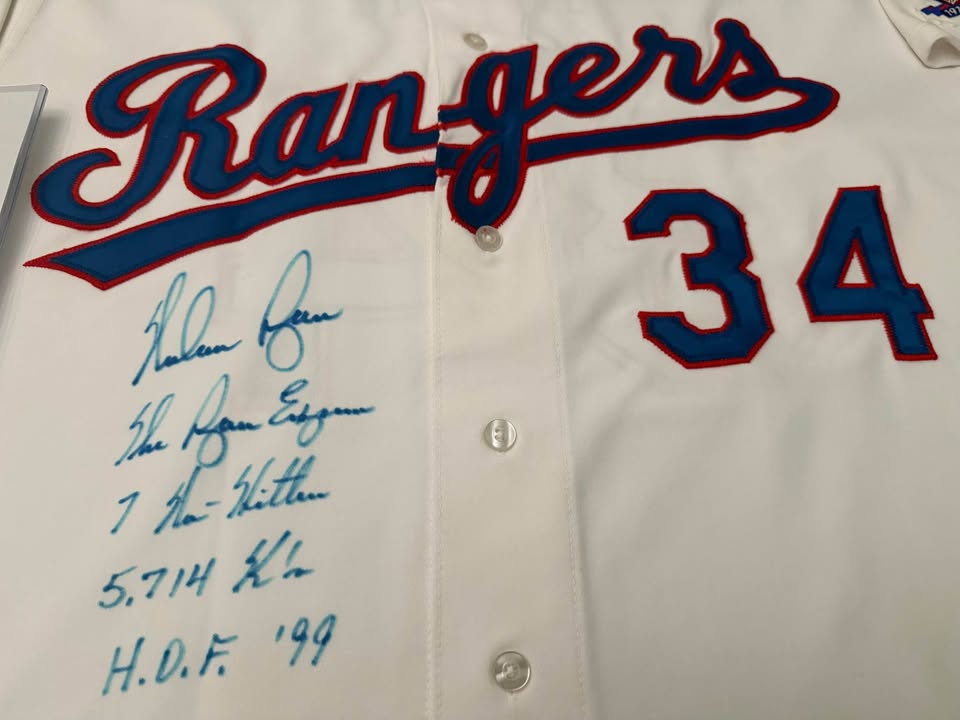⚾ Nolan Ryan Autographed Texas Rangers Authentic Jersey – Inscribed + Custom Stitched (JSA LOA)