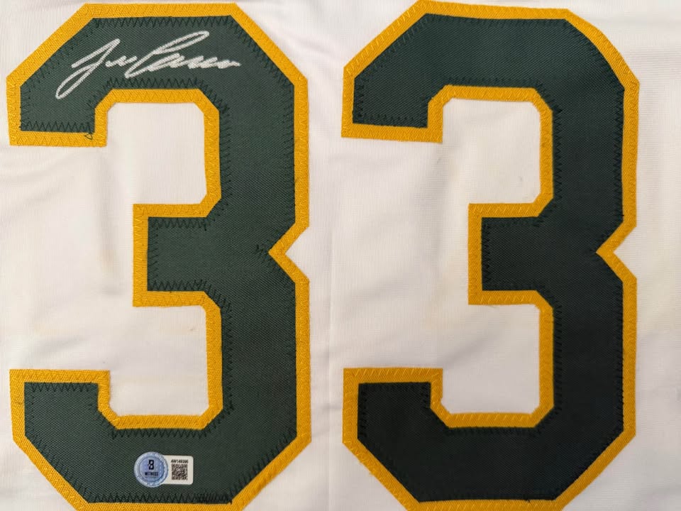 ⚾ Jose Canseco Signed Oakland A’s Jersey #33 – Beckett Witnessed