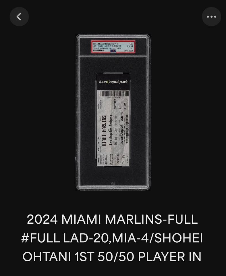 🔥 PSA 10 GEM MINT – Shohei Ohtani Historic 50/50 Full Ticket Stub – 9/19/24