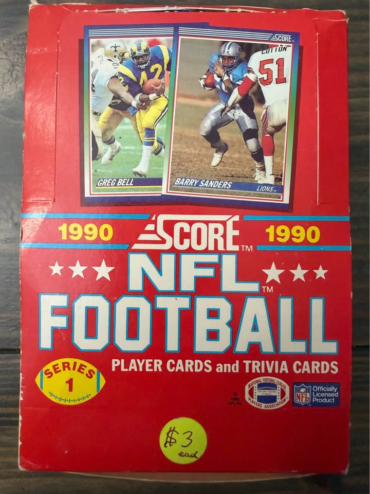 🏈 1990 Score NFL Football Series 1 – 36 Sealed Wax Packs + Display Box (Vintage)