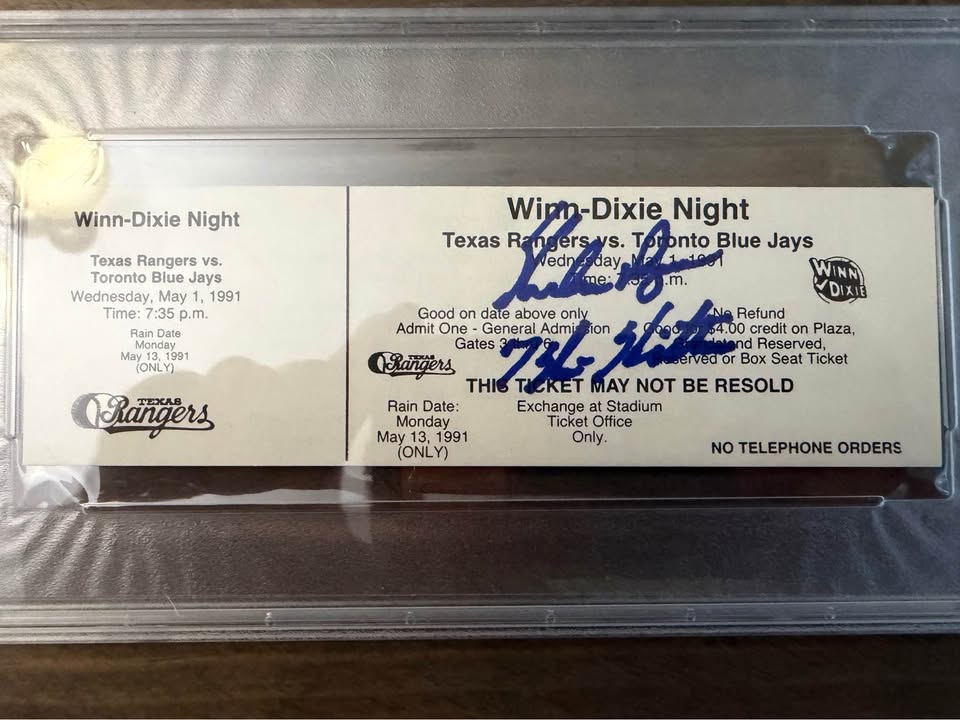 🔥 PSA GEM MINT 10 Nolan Ryan Auto Ticket – “7th No-Hitter” Inscription – PSA/DNA Certified – Texas