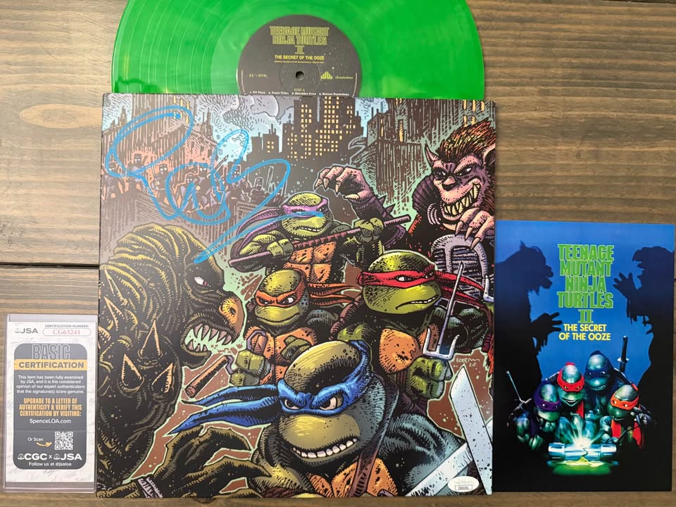 🐢🎶 Vanilla Ice Signed TMNT II “Secret of the Ooze” Vinyl LP – JSA Certified 🎶🐢
