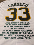 ⚾ Jose Canseco Signed Oakland A’s Jersey #33 – Beckett Witnessed