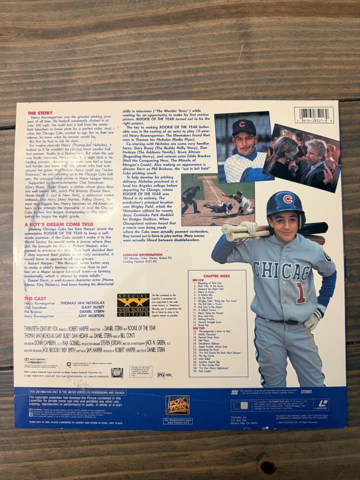 🎬 Autographed Rookie of the Year LaserDisc – Signed by Thomas Ian Nicholas (Henry Rowengartner)