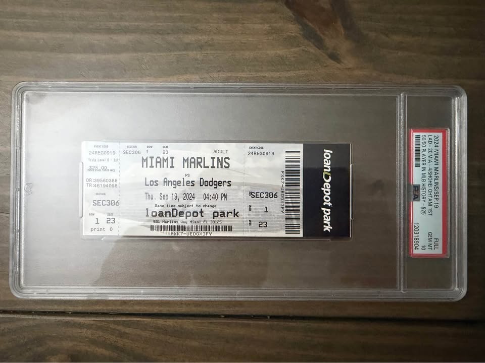 🔥 PSA 10 GEM MINT – Shohei Ohtani Historic 50/50 Full Ticket Stub – 9/19/24