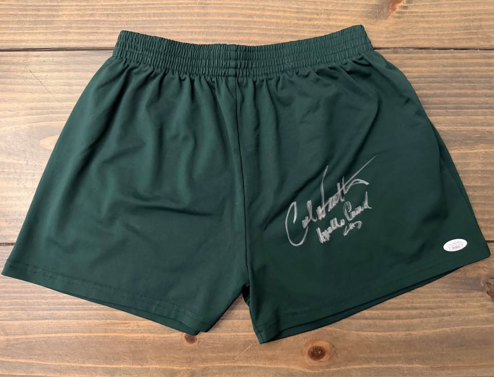 🥊 Carl Weathers Autographed Apollo Creed Boxing Trunks – “There Is No Tomorrow” Training Scene