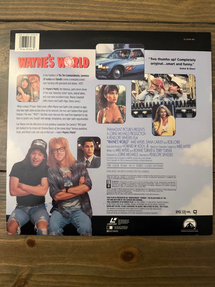 🎸📼 WAYNE’S WORLD LaserDisc (Widescreen) – SIGNED by Dana Carvey (Garth) | JSA AUTHENTICATED 🎬🤘