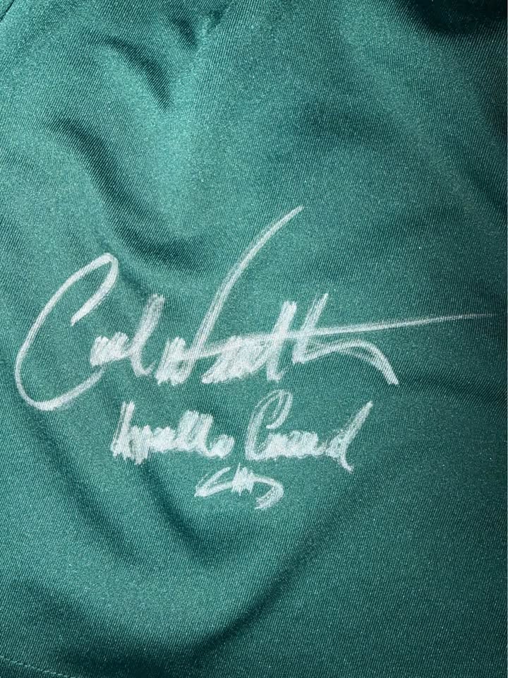 🥊 Carl Weathers Autographed Apollo Creed Boxing Trunks – “There Is No Tomorrow” Training Scene