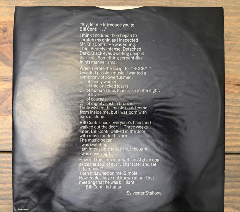 🎬 Vintage Rocky Original Motion Picture Score – Vinyl LP (Bill Conti) – Collectible Soundtrack