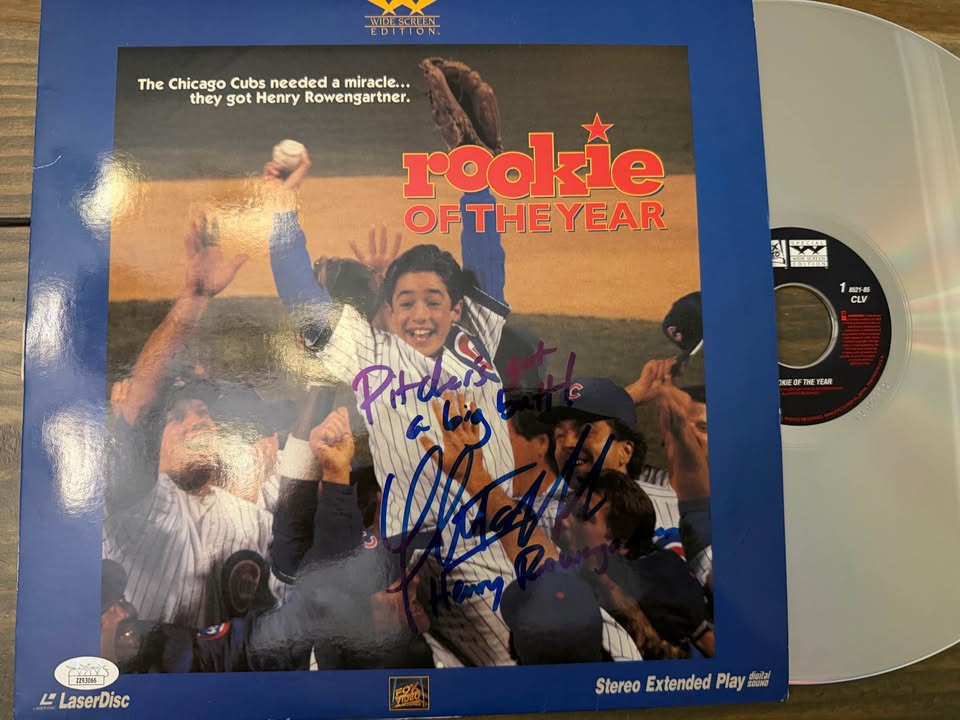 🎬 Autographed Rookie of the Year LaserDisc – Signed by Thomas Ian Nicholas (Henry Rowengartner)