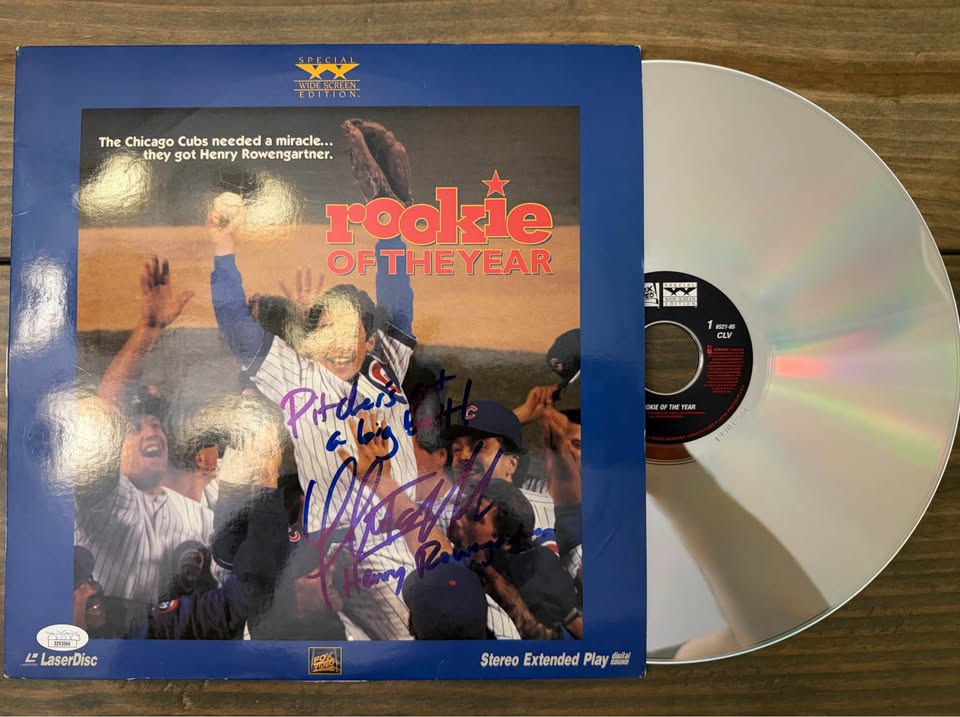 🎬 Autographed Rookie of the Year LaserDisc – Signed by Thomas Ian Nicholas (Henry Rowengartner)