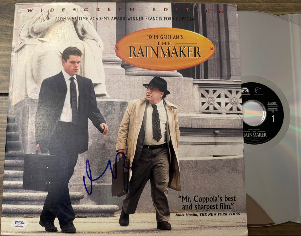 🎬✨ PSA Authentic Matt Damon Signed The Rainmaker LaserDisc – Widescreen Edition ✨🎬