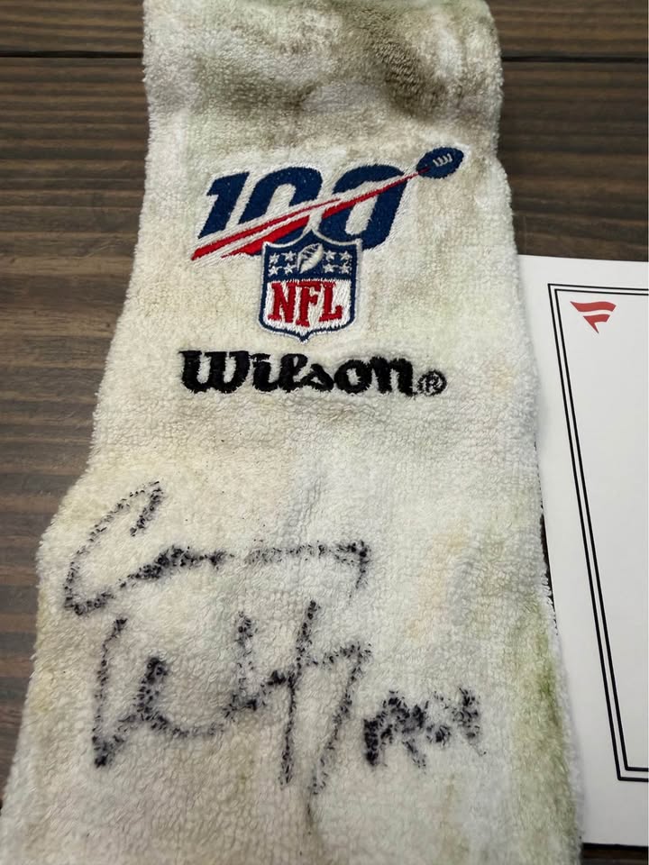 🏈 Carson Wentz Dual-Signed Game-Used QB Towel + Autographed COA – Fanatics Authenticated