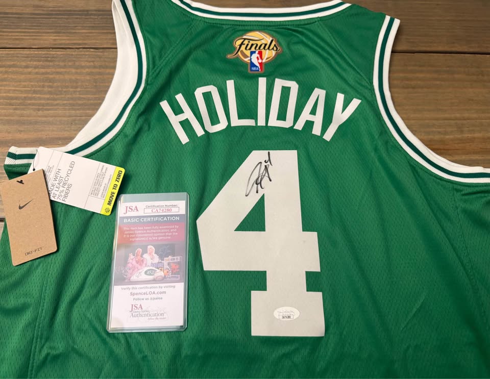 🏀 Nike Jrue Holiday Signed Boston Finals Jersey – JSA Certified – Size 48 (Large) – New w/ Tags