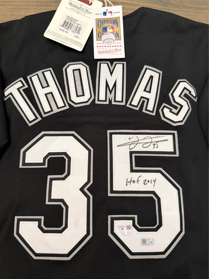 ⚾Frank Thomas Autographed Chicago White Sox PREMIUM Mitchell & Ness Cooperstown Collection Jersey –