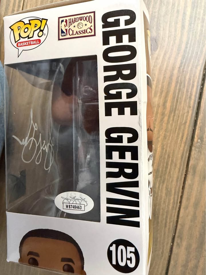 🏀 George “The Iceman” Gervin Signed Funko Pop! #105 – JSA Witnessed 🏀