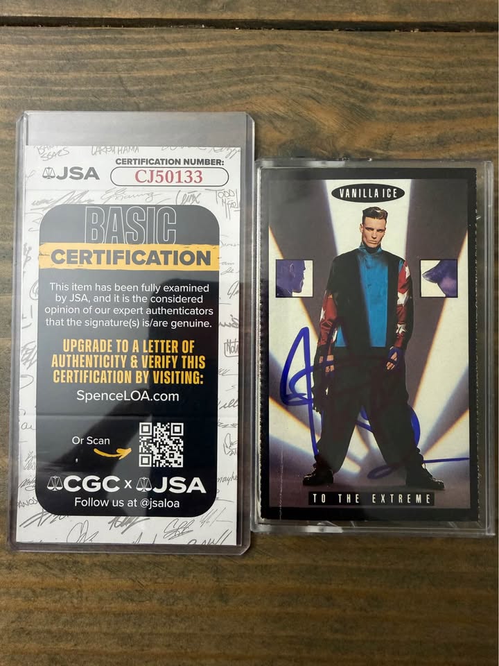 🎤 Vanilla Ice Signed “To The Extreme” Album Insert + Cassette – JSA Authenticated