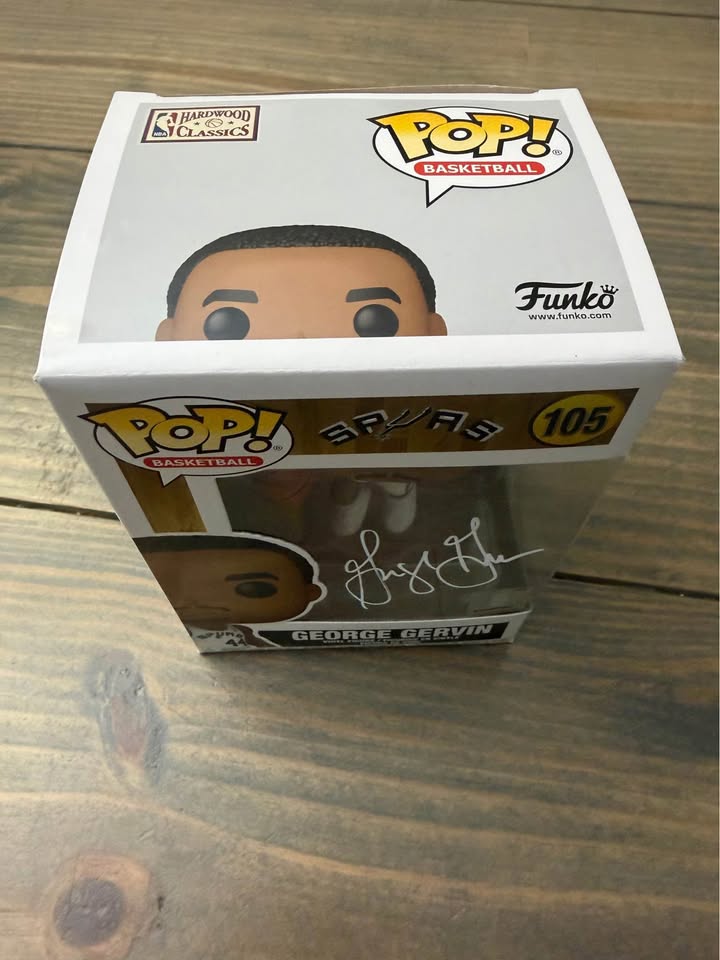 🏀 George “The Iceman” Gervin Signed Funko Pop! #105 – JSA Witnessed 🏀