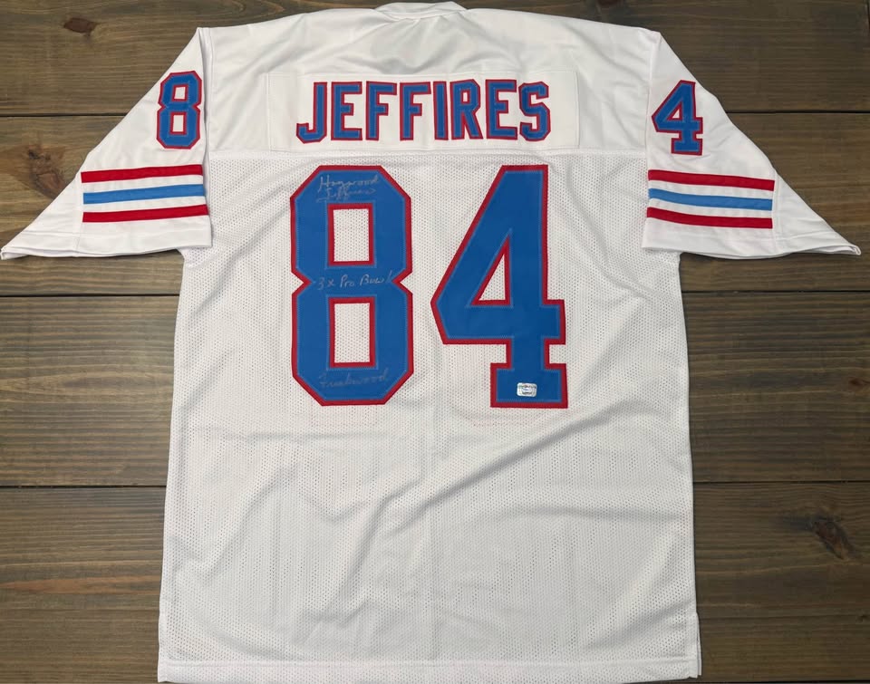 🔥 Haywood Jeffires Signed Houston Oilers Jersey (Wilder Side of Sports)