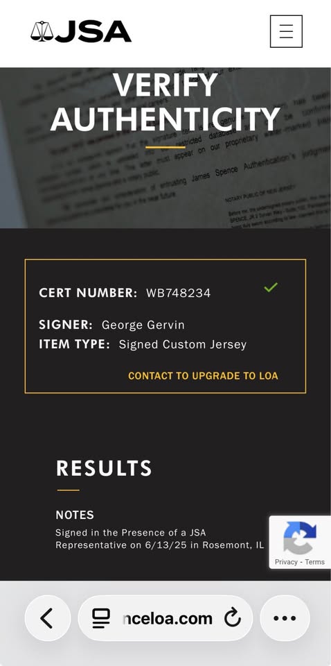 🏀🔥 George Gervin “Iceman” Signed Jersey (JSA Witnessed) Spurs Legend!
