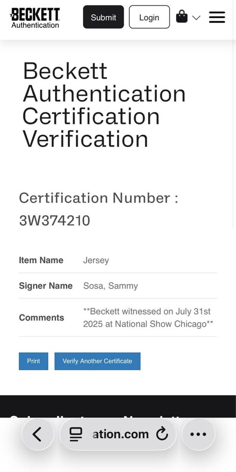 ⚾ Sammy Sosa “Slammin’ Sammy” Signed Custom Pinstripe Jersey – Beckett Witnessed