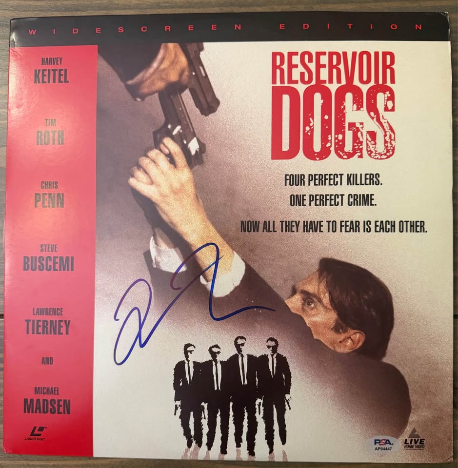 ✅ PSA Authenticated Quentin Tarantino Signed Reservoir Dogs LaserDisc Cover