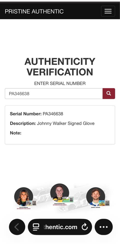 🔥 Johnny Walker Signed MMA Glove (Pristine)