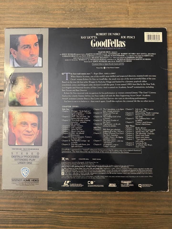 🎬 Martin Scorsese Signed “GoodFellas” LaserDisc Cover (PSA Authentic)
