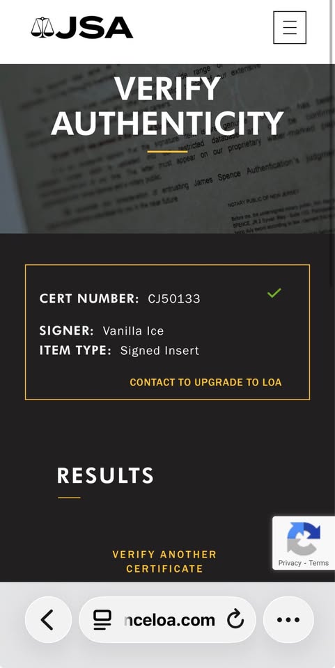 🎤 Vanilla Ice Signed “To The Extreme” Album Insert + Cassette – JSA Authenticated