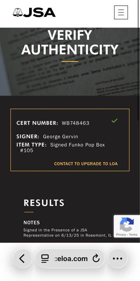 🏀 George “The Iceman” Gervin Signed Funko Pop! #105 – JSA Witnessed 🏀