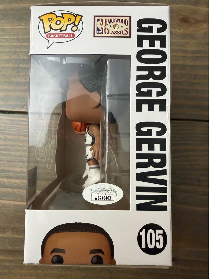 🏀 George “The Iceman” Gervin Signed Funko Pop! #105 – JSA Witnessed 🏀