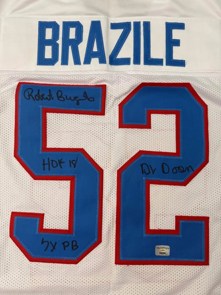 🔥 Robert Brazile Signed Houston Oilers Jersey – HOF ’18 + “Dr. Doom” + 7X PB ✍️
