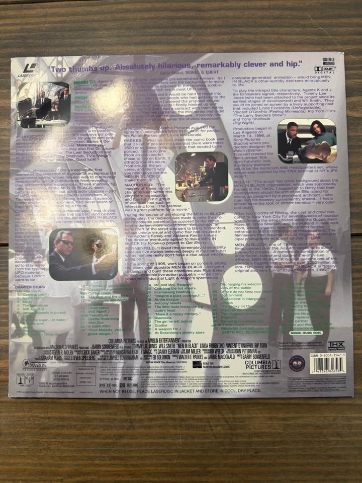 👽🎬 PSA AUTHENTIC Will Smith Signed Men in Black LaserDisc Album – Rare Vintage Movie Collectible!