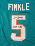 🎬🏈 Autographed “Ray Finkle” Miami Dolphins #5 Jersey – Signed by Sean Young – JSA- Ace Ventura