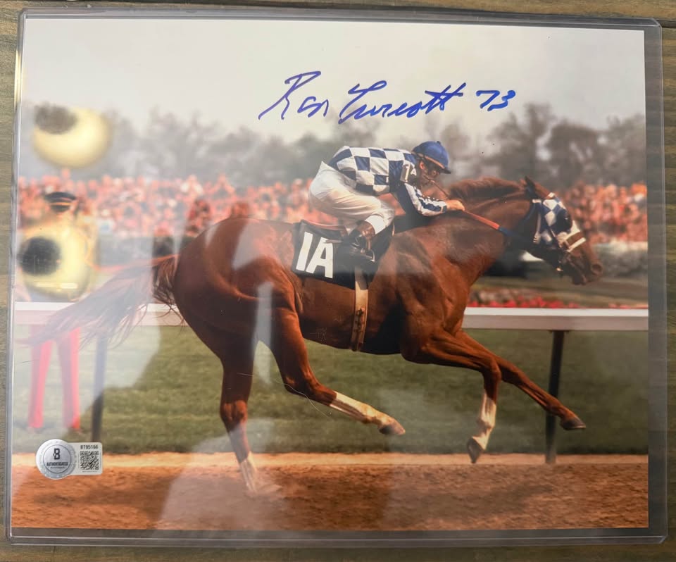 Ron Turcotte Signed Horse Racing Photo 8x10 Beckett Authenticated (BT95166) “73”