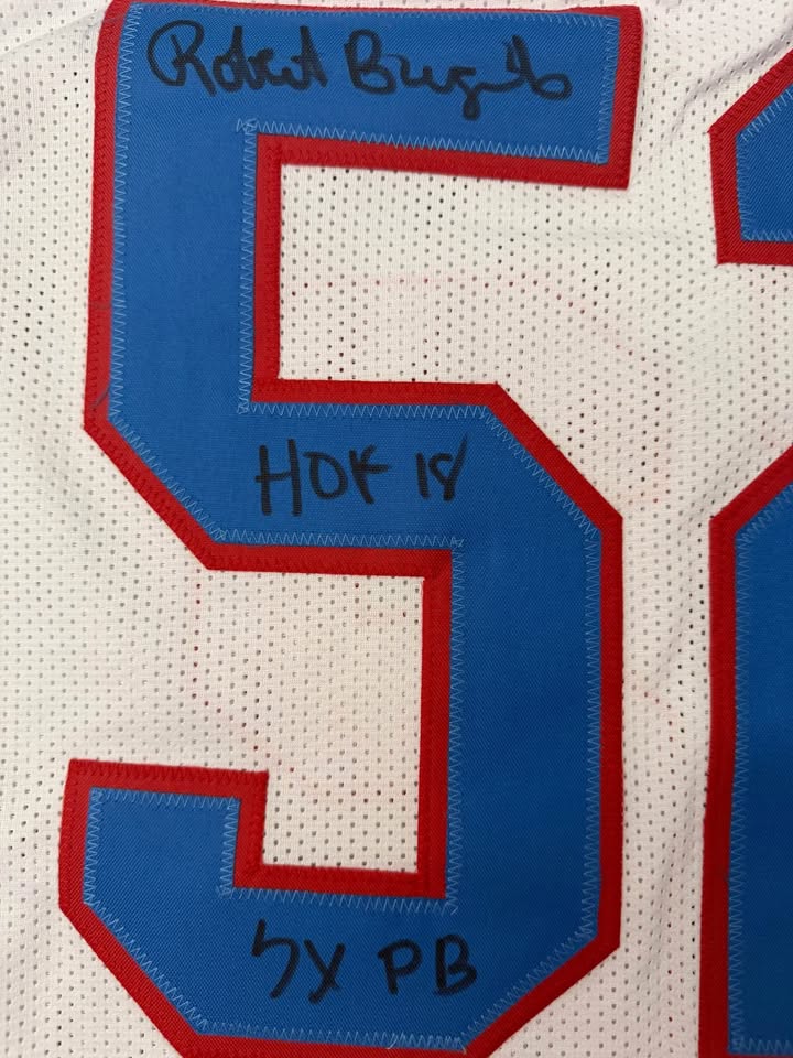 🔥 Robert Brazile Signed Houston Oilers Jersey – HOF ’18 + “Dr. Doom” + 7X PB ✍️