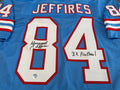 🏈 Haywood Jeffires Signed Houston Oilers Jersey – “3X Pro Bowl” Inscription 🏈