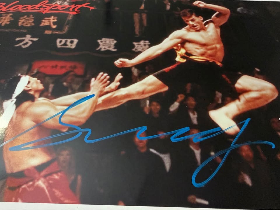 🔥 Bloodsport Action Scene Photo (11x17) – Hand Signed by Bolo Yeung (ACOA Certified)
