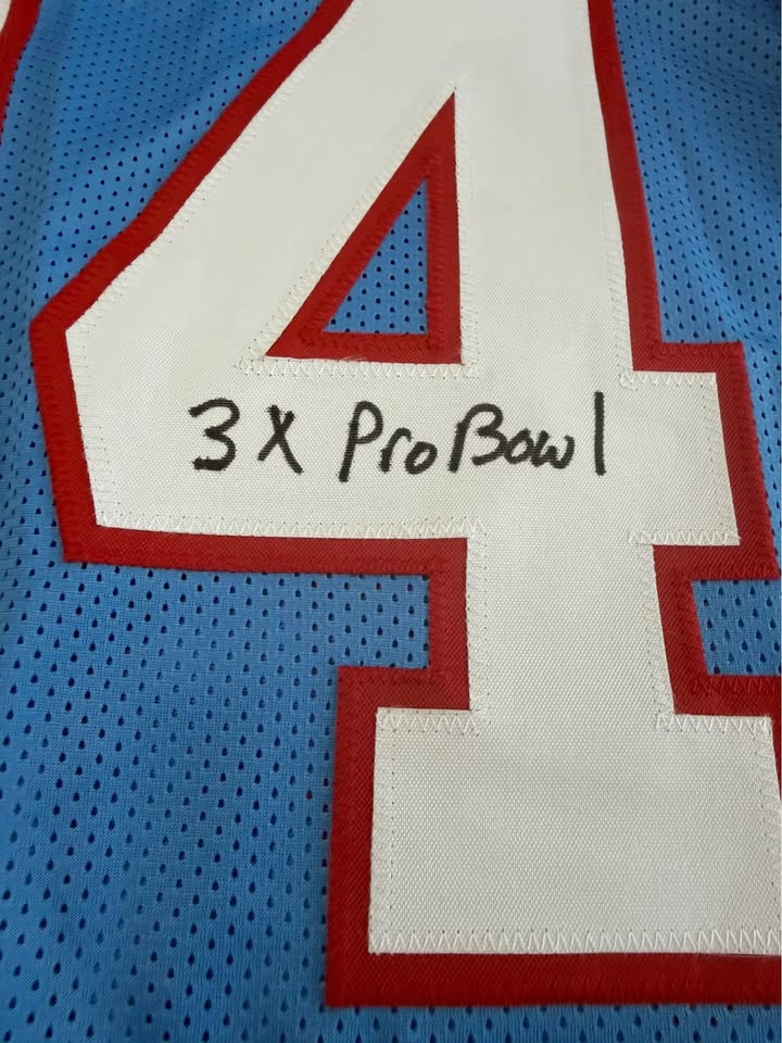 🏈 Haywood Jeffires Signed Houston Oilers Jersey – “3X Pro Bowl” Inscription 🏈