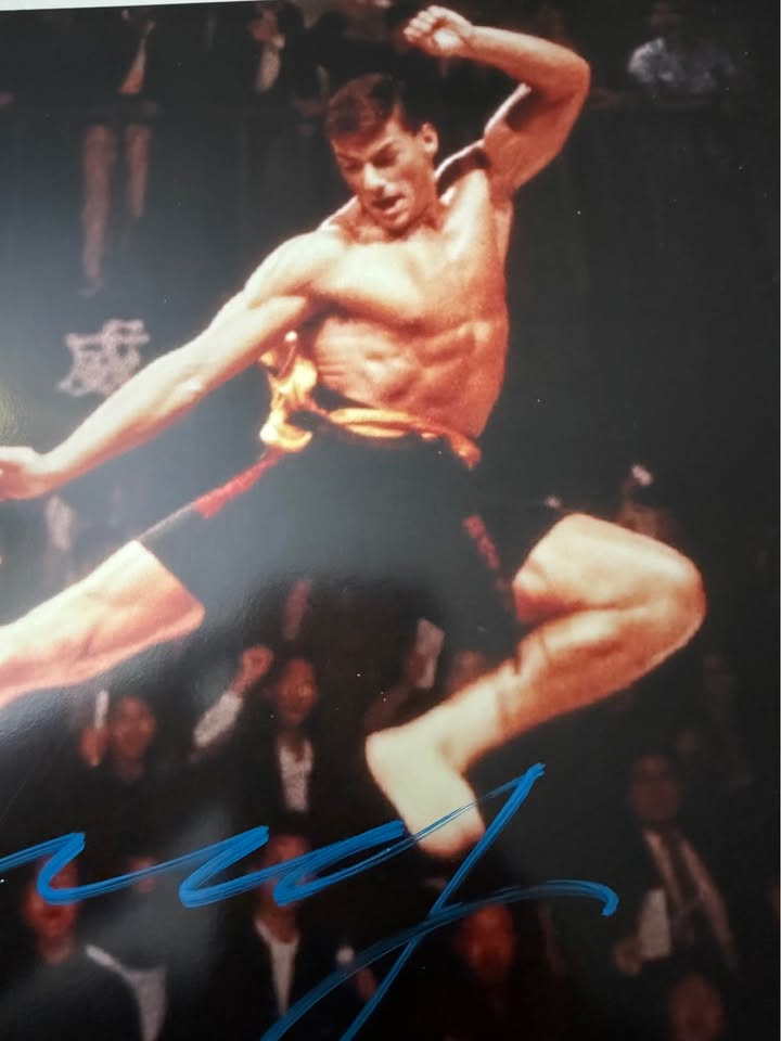 🔥 Bloodsport Action Scene Photo (11x17) – Hand Signed by Bolo Yeung (ACOA Certified)