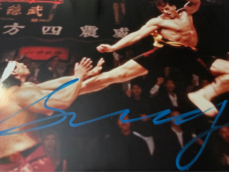 🔥 Bloodsport Action Scene Photo (11x17) – Hand Signed by Bolo Yeung (ACOA Certified)