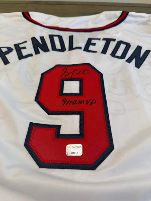 ⚾ Terry Pendleton Signed Atlanta Braves Jersey – “91 NL MVP” Inscription (Size XL) ⚾