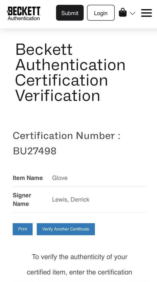 🥊 Derrick Lewis Signed MMA Glove (Beckett BU27498) – Autographed UFC Collectible